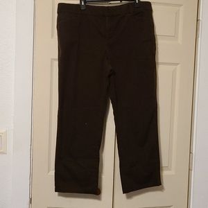 Straight leg chocolate brown dress pants